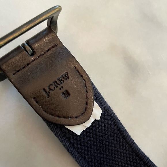 Mens J. Crew Navy Blue Canvas Belt 43inches in length Size M - Picture 3 of 7